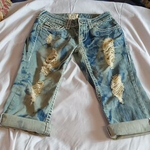 Vintage✴️ La idol Capri distressed jeans light was